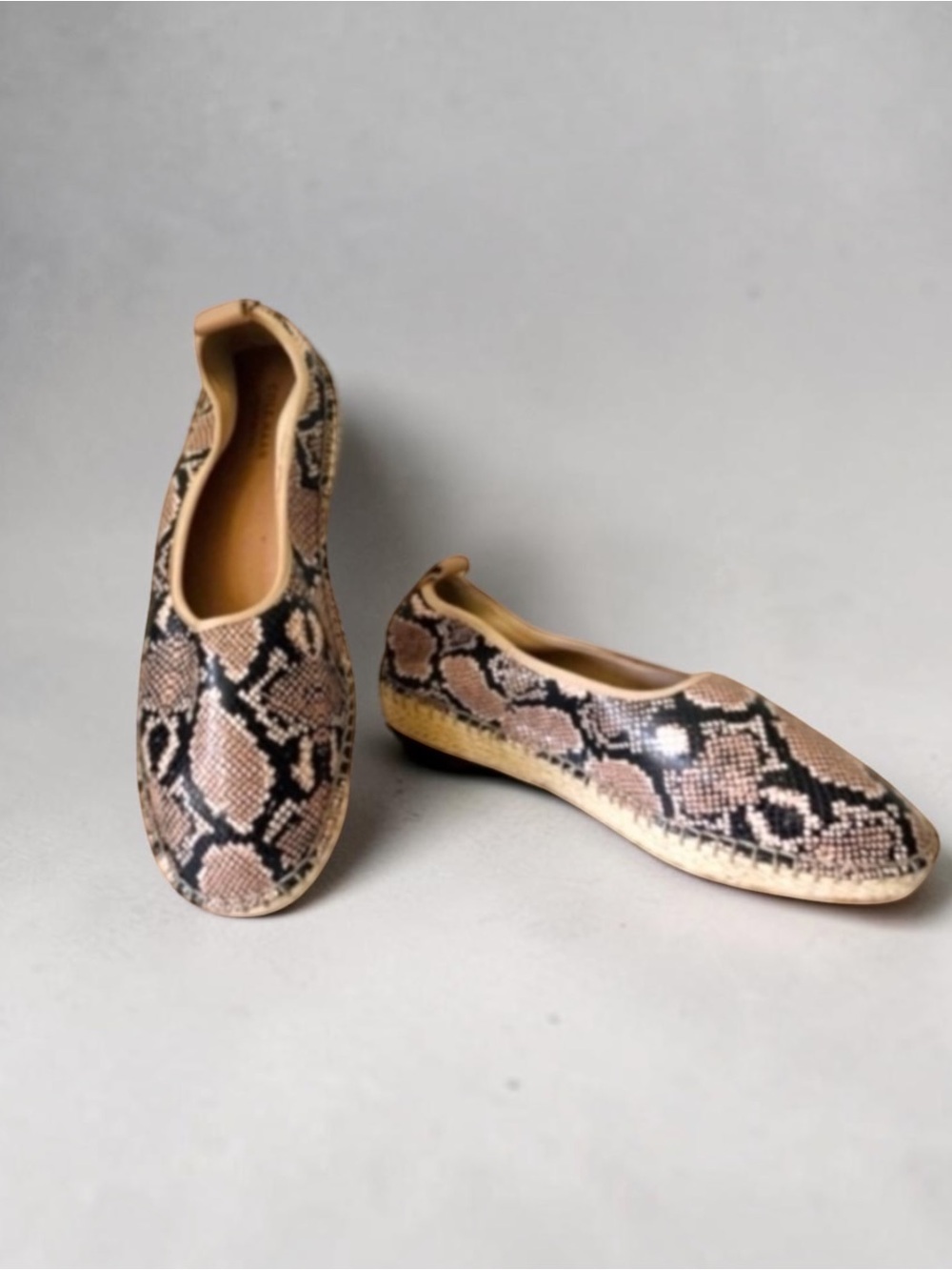 New! COLE HAAN Cloudfeel Snake Embossed Espadrilles Shoes Size 9.5 B